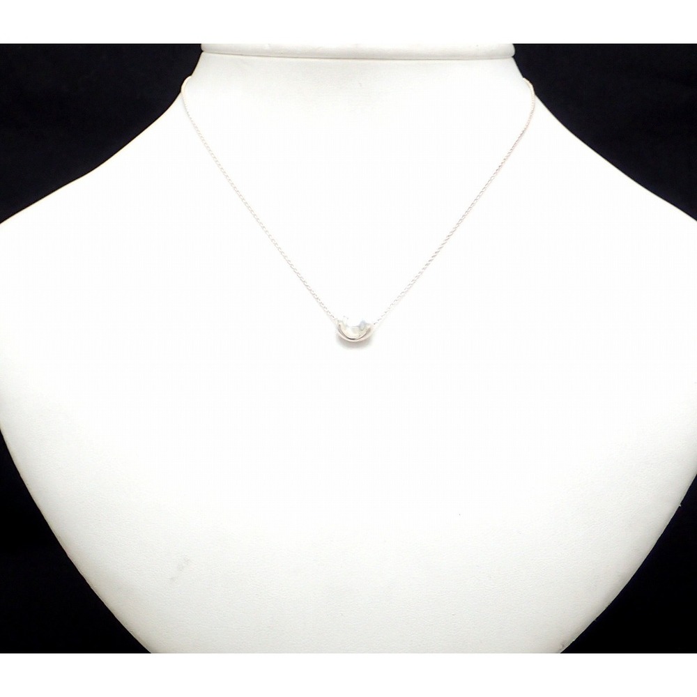 TIFFANY Co Elsa Peretti Bean Pendant Necklace Silver